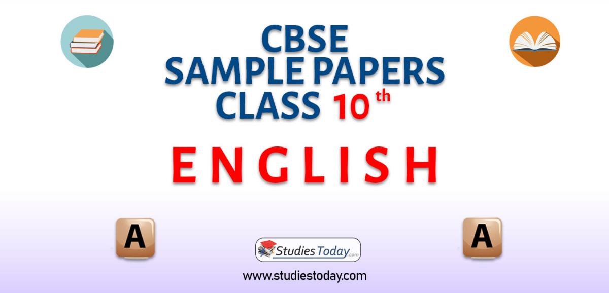 CBSE Sample Paper for Class 10 English