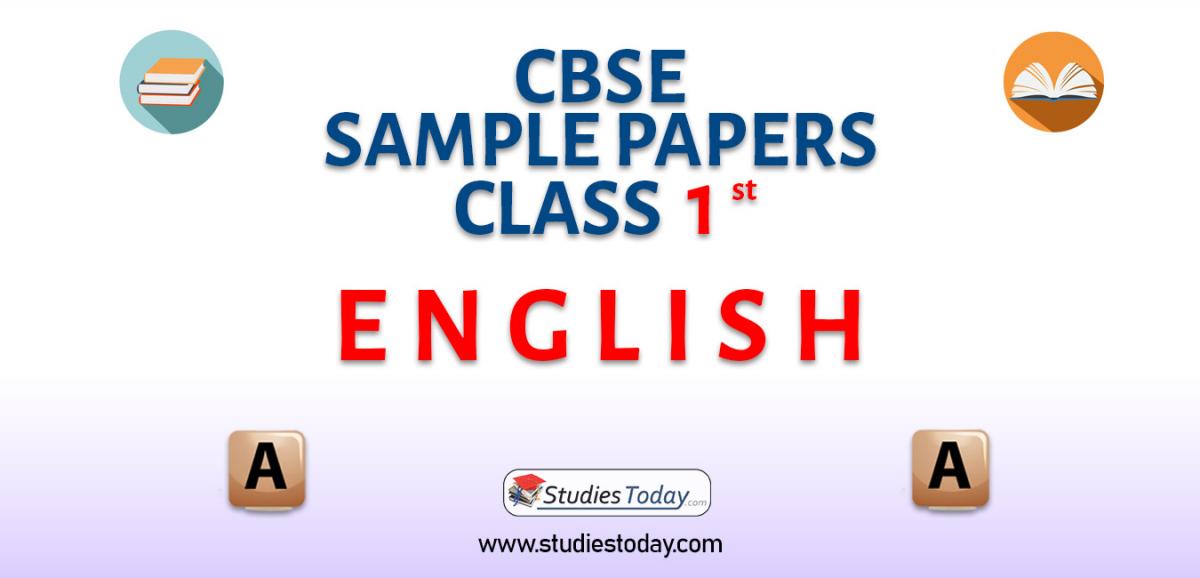 CBSE Sample Paper for Class 1 English
