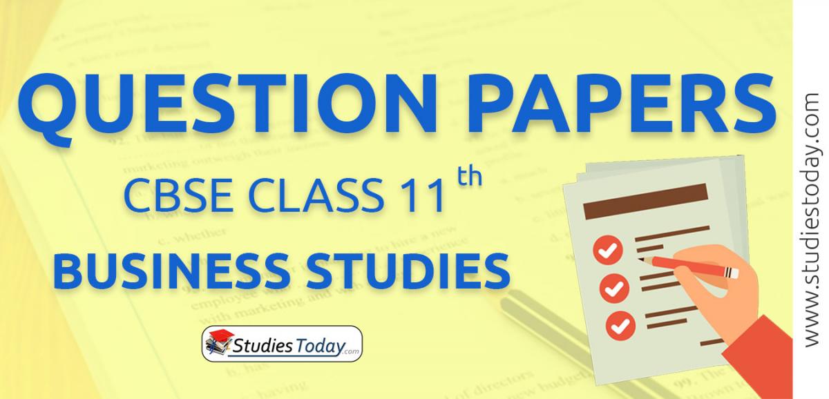 CBSE Class 11 Business Studies Question Papers