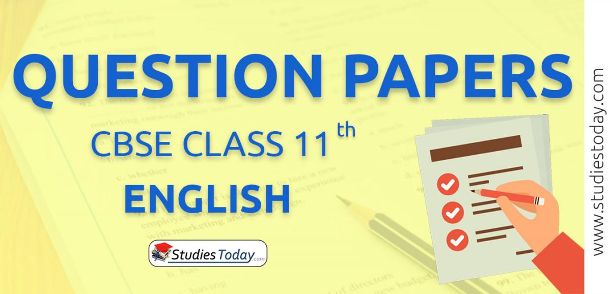 CBSE Class 11 English Question Papers
