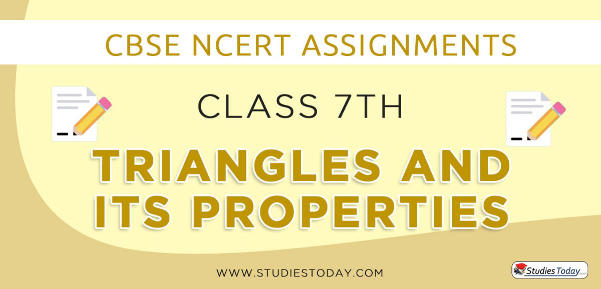 CBSE NCERT Assignments for Class 7 Triangles and Its Properties