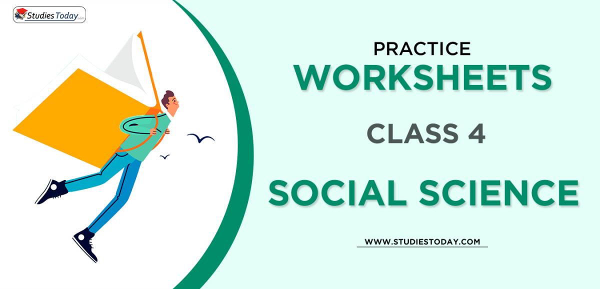 Printable Worksheets Class 4 Social Science PDF download 