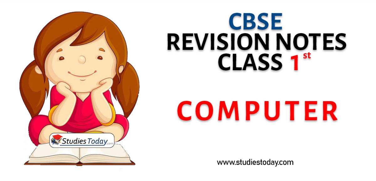 Revision Notes for CBSE Class 1 Computers