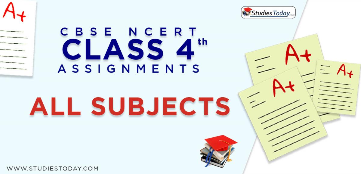 CBSE NCERT Assignments for Class 4 all subjects