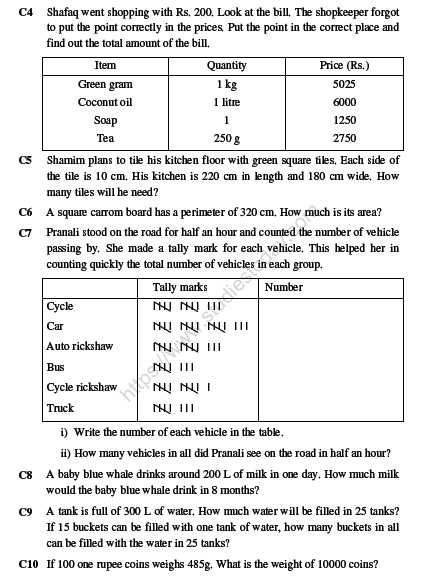 CBSE Class 5 Mathematics Sample Paper Set M