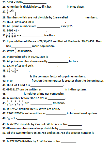 CBSE Class 5 Mathematics Sample Paper Set V