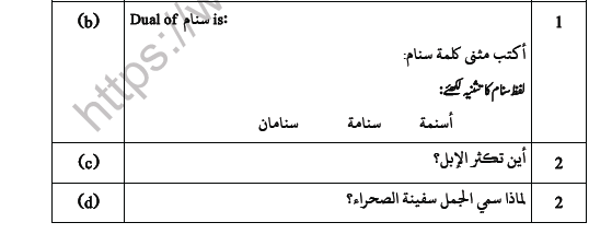 CBSE Class 10 Arabic Sample Paper Set F 3