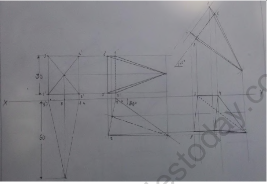 CBSE Class 11 Engineering Graphics Worksheet Set G Solved