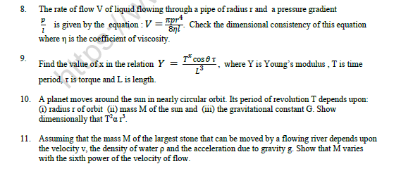 CBSE Class 11 Physics Physical World And Measurements Worksheet Se A 3