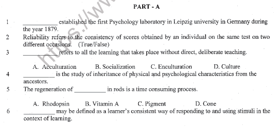 CBSE Class 11 Psychology Sample Paper Set I Solved 1