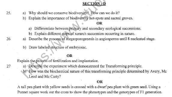 CBSE Class 12 Biology Sample Paper 2022 Set C Solved 5