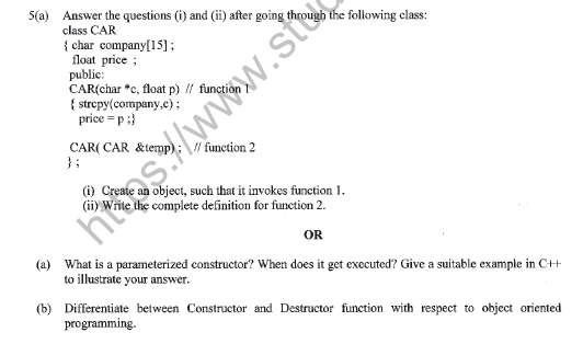 CBSE Class 12 Computer Science Sample Paper 2022 Set B Solved 5