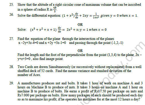 CBSE Class 12 Mathematics Sample Paper 2022 Set A 6