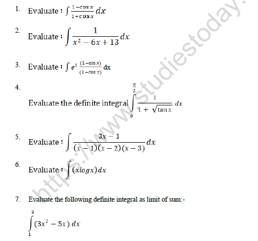 CBSE Class 12 Mathematics Worksheet Set A Solved 1