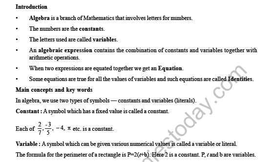 CBSE Class 8 Maths Algebraic Expressions and Identities Worksheet 4