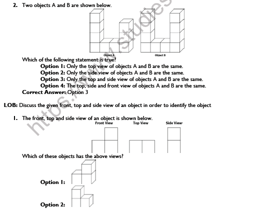 CBSE Class 8 Maths Visualising Solid Shapes Worksheet Set A 4