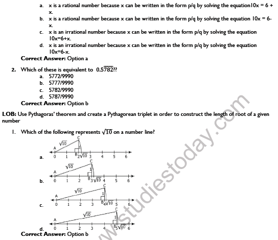 CBSE Class 9 Mathematics Number Systems Worksheet Set E 3