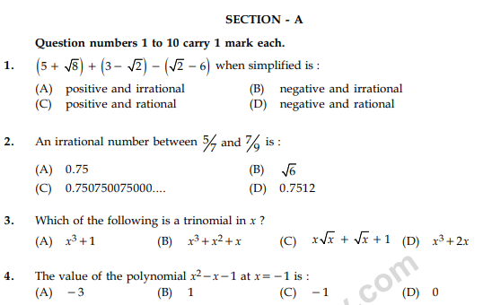 CBSE Class 9 Mathematics Sample Paper Set 32
