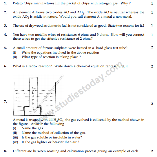 CBSE Class 10 Science Sample Paper 2014 (27)