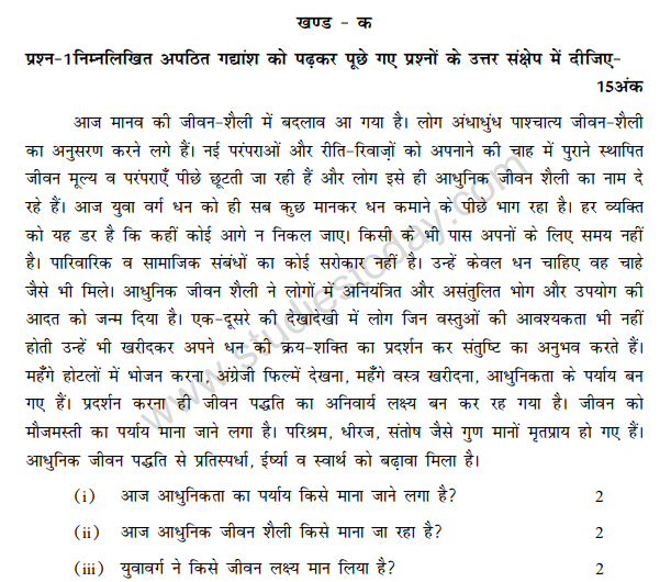 CBSE Class 12 Hindi Elective Sample Paper 2013 (4)