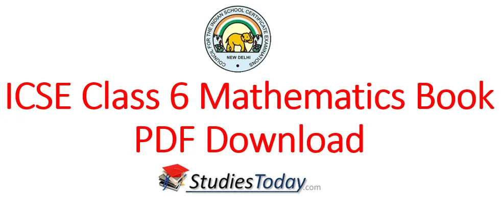 ICSE Class 6 Maths Book PDF Download