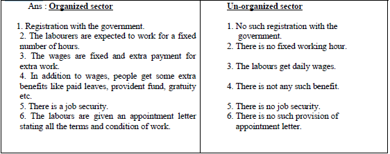 CBSE Class 10 Social Science Sectors of the Indian Economy Assignment-
