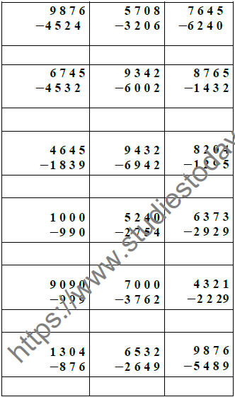 CBSE Class 3 Mathematics Addition and Subtraction MCQs-