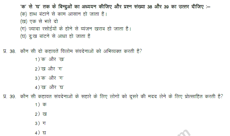 CBSE Class 9 Hindi Language Conventions MCQs-11