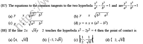JEE Mathematics Circle and Conic Section MCQs Set A-18