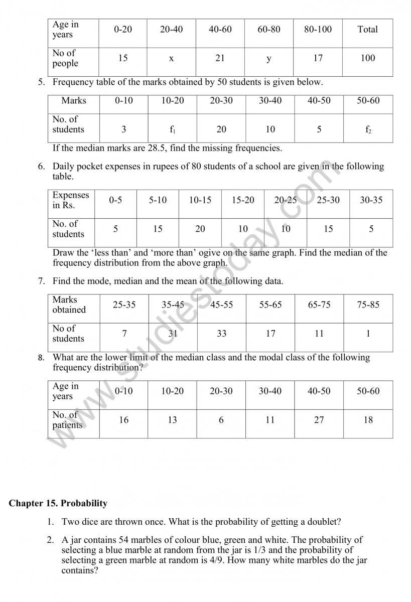 CBSE Class 10 Mathematics HOTs Questions Part A-14