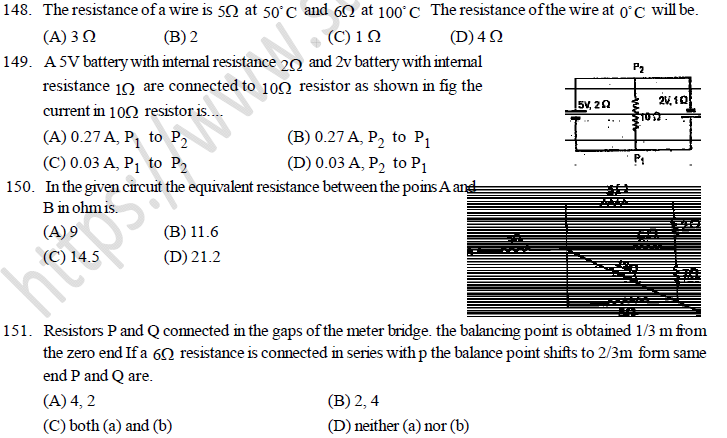 50NEET UG Physics Current Electricity MCQs-49
