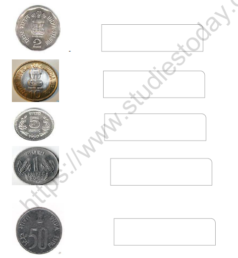 CBSE Class 1 Maths Money Worksheet
