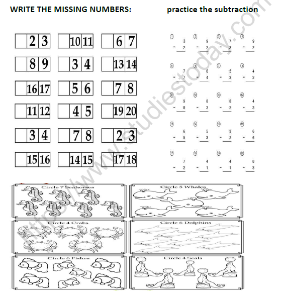 CBSE Class 1 Maths Numbers from Ten to Twenty Worksheet