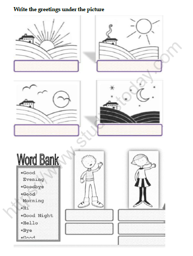 CBSE Class 3 English Good Morning Worksheet