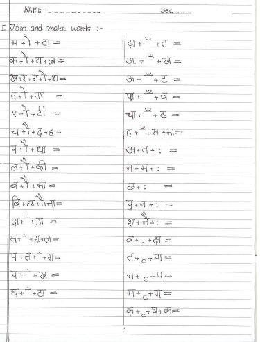 CBSE Class 1 Hindi Sample Paper Set B 8