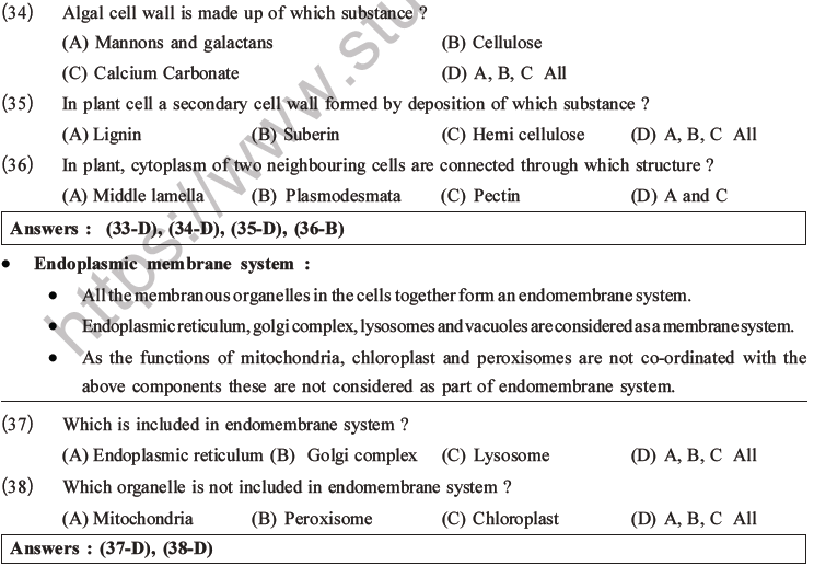 NEET Biology Cell Structure and Function MCQs Set B-8