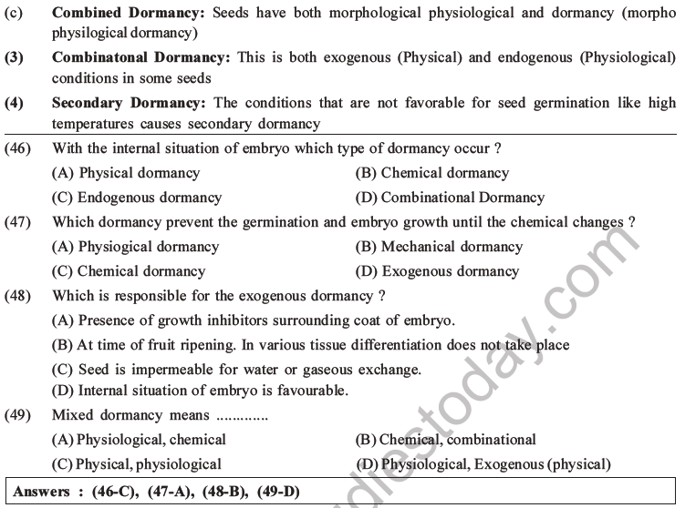 NEET Biology Growth and Development MCQs Set B-16