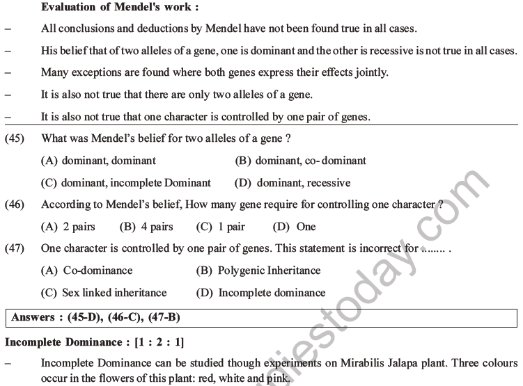 NEET Biology Heredity and Variation MCQs Set B-21