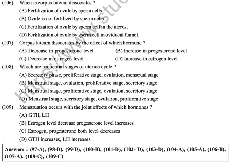NEET Biology Human Reproduction MCQs Set A-42