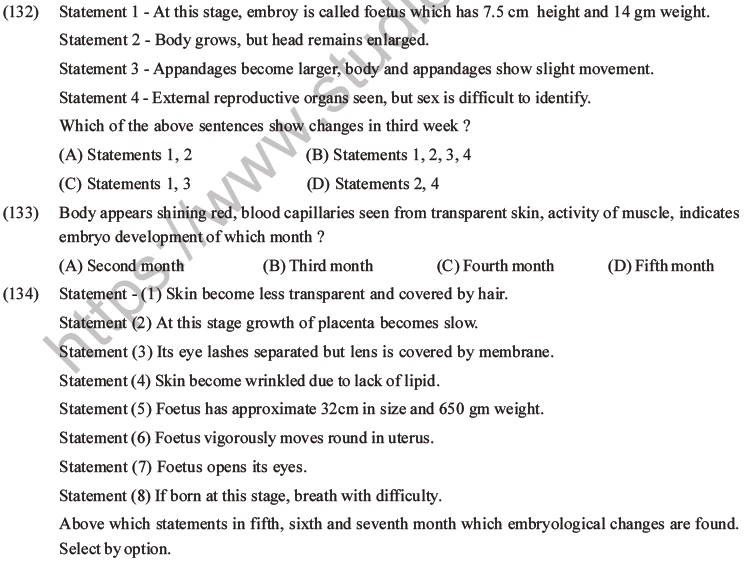 NEET Biology Human Reproduction MCQs Set A-54