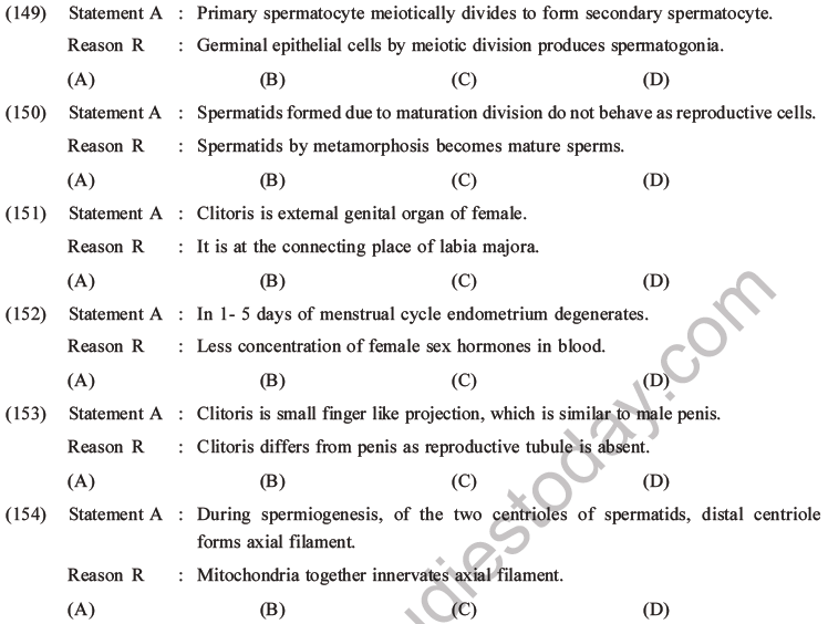 NEET Biology Human Reproduction MCQs Set A-59