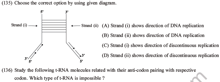 NEET Biology Molecular Basis of Inheritance MCQs Set A-55