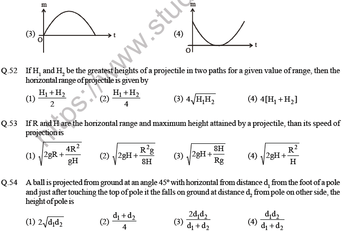 NEET Physics Kinematics MCQs Set B-11