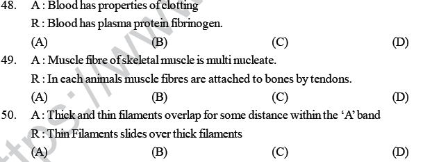 NEET UG Biology Animal Tissue MCQs-