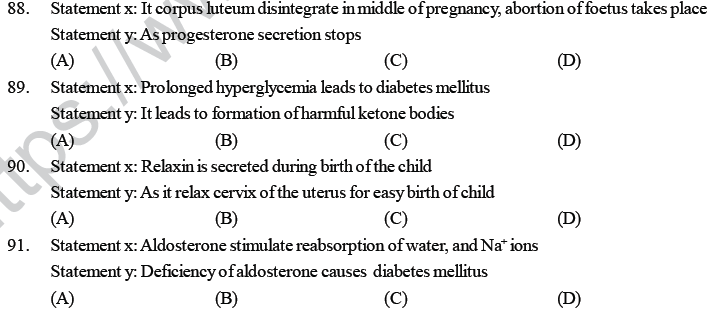 NEET UG Biology Chemical Coordination and Control MCQs-9