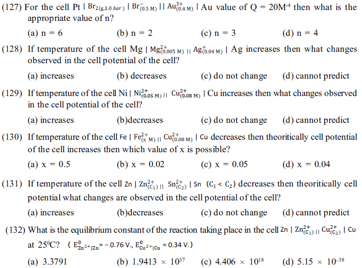 NEET UG Chemistry Redox Reactions and Electrochemistry MCQs-22