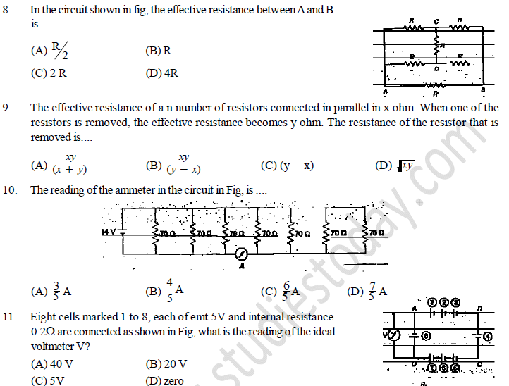 NEET UG Physics Current Electricity MCQs-17