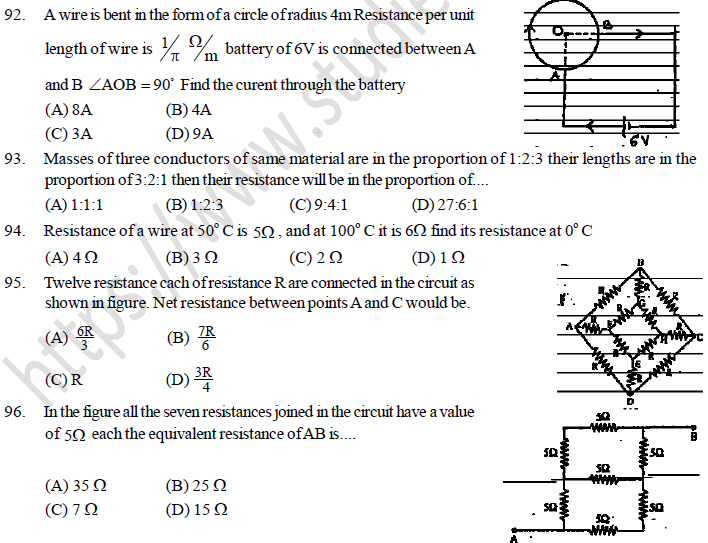 NEET UG Physics Current Electricity MCQs-36