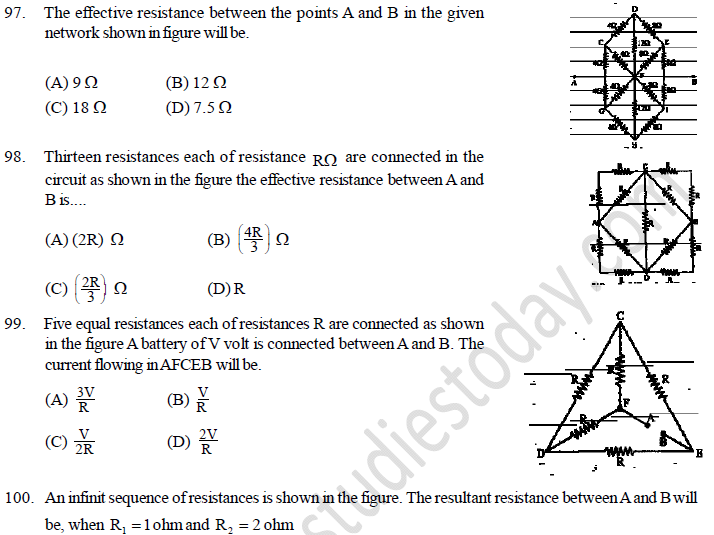 NEET UG Physics Current Electricity MCQs-37