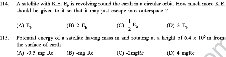 NEET UG Physics Gravitational MCQs-25